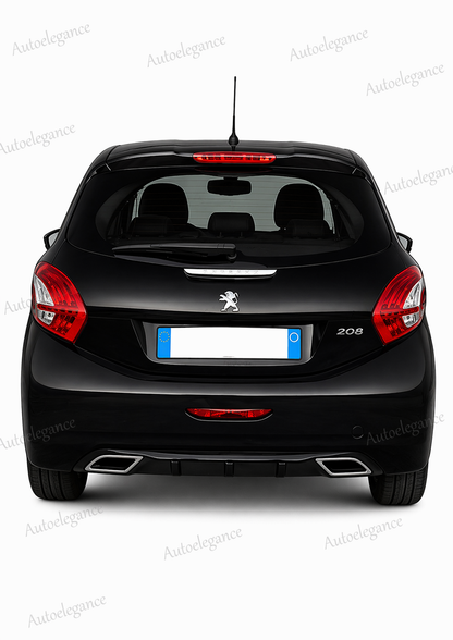 🔥ART.0940 DIFFUSORE ADATTO PER PEUGEOT 208 TERMINALI OVALI ABS NERO LUCIDO🔥