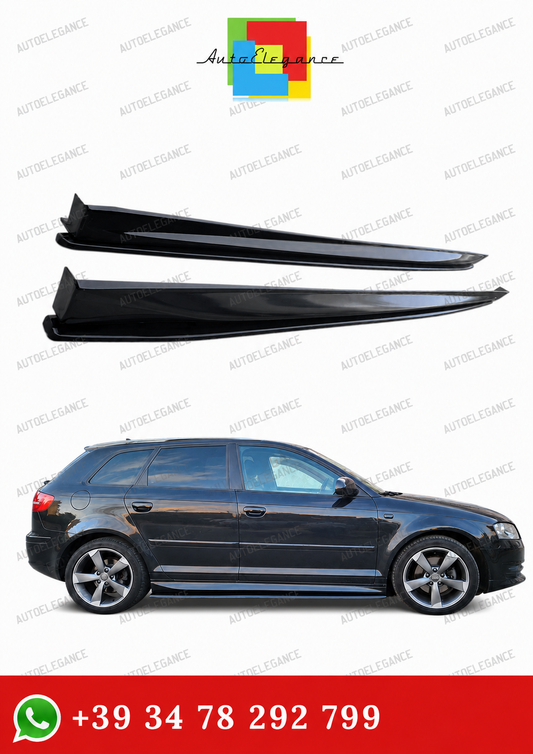 💫MINIGONNE LATERALI + FLAPS SOTTO MINIGONNE - AUDI A3 8P SPORTBACK 2004-2012💫