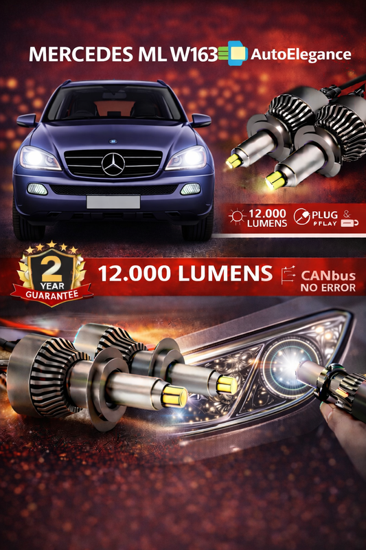 KIT LED per Mercedes ML W163 ANABAGLIANTI H7 CANBUS Bianco 6500K 360 gradi