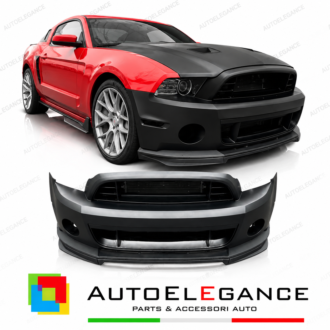 PARAURTI ANTERIORE FORD MUSTANG V6 GT 10-14 LOOK GT500 RESTYLING
