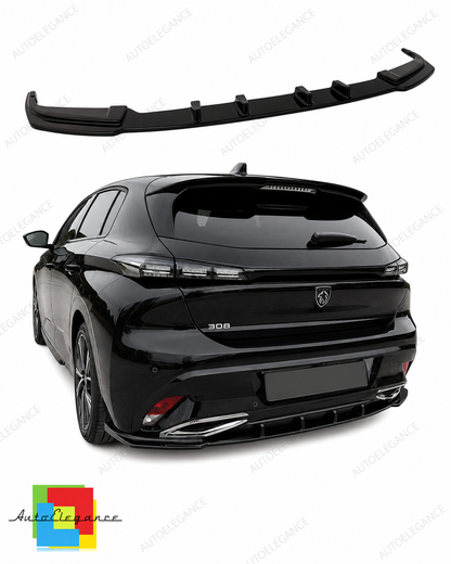 👉Splitter posteriore Peugeot 308 MK3 Hatchback 21- ABS nero lucido👈