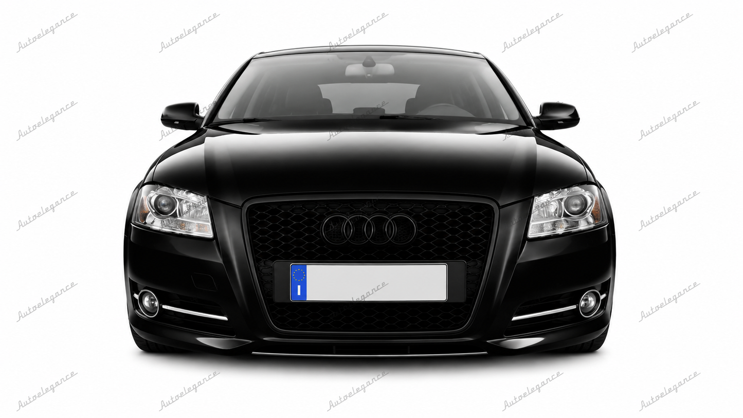 🔥ART.1937  GRIGLIA ADATTO PER AUDI  A3 8P 2008-2012 LOOK RS3 NERO LUCIDO🔥