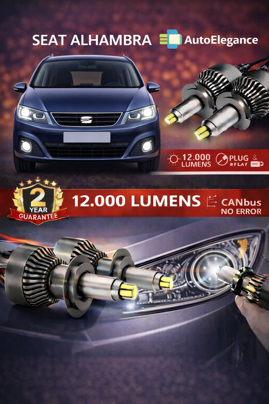 KIT LED per Seat ALHAMBRA  ANABAGLIANTI H7 CANBUS Bianco 6500K 360 gradi