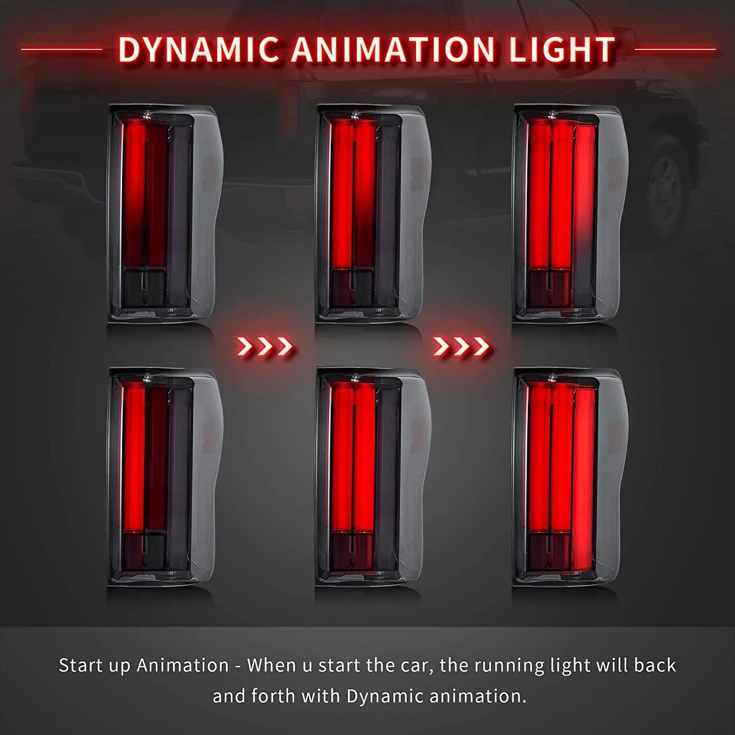 Luci posteriori fumé a LED per Toyota Tundra 2007-2013 con animazione di avvio