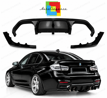 👉Diffusore nero lucido adatto per BMW Serie 3 (F30) 11-18 Paraurti M3👈