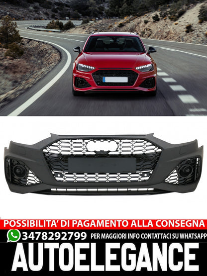 Front bumper suitable for Audi A4 B9 8W Facelift (2020 onwards) Quattro RS4 Design