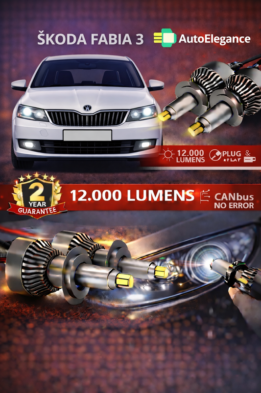 KIT LED Skoda FABIA 3 ANABAGLIANTI H7 CANBUS Bianco 6500K 360 gradi