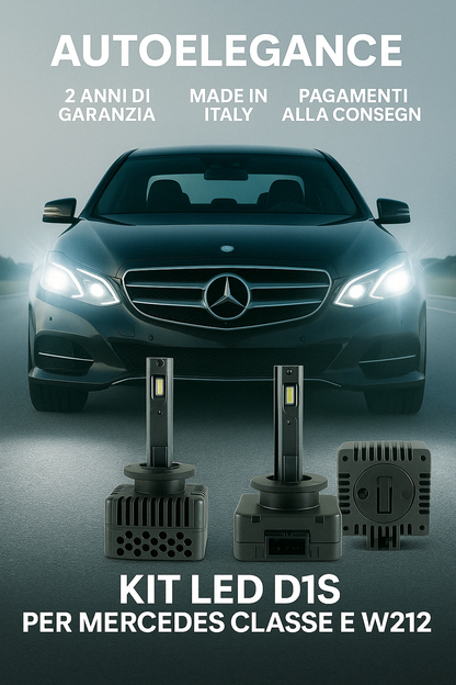 ⭐KIT XENON D1S 6000K ANABBAGLIANTI PER MERCEDES CLASSE E – LUCE BIANCA POTENTE⭐