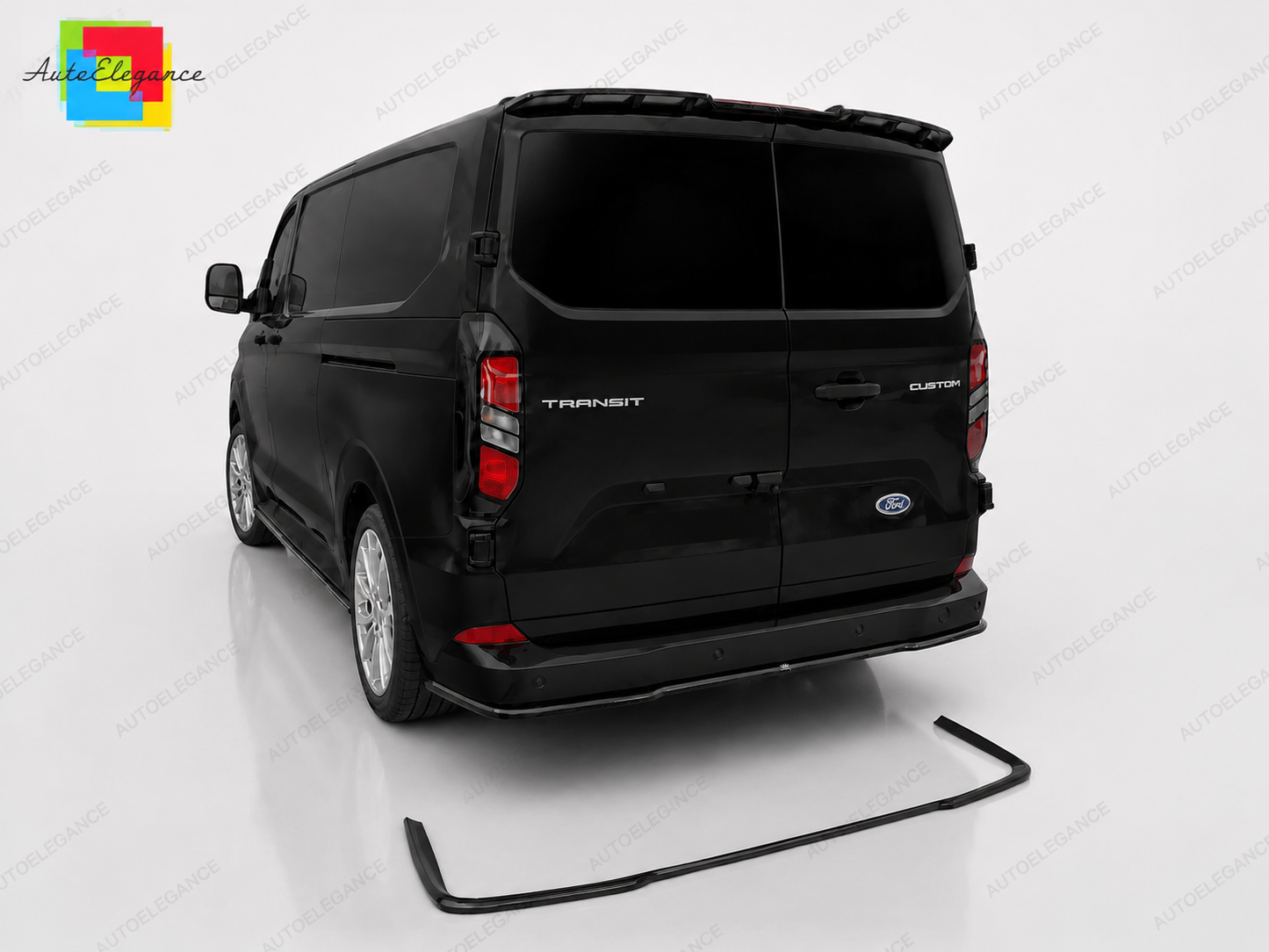 👉Splitter Posteriore adatto per Ford Transit Custom MK2 VW T7 Nero Lucido👈