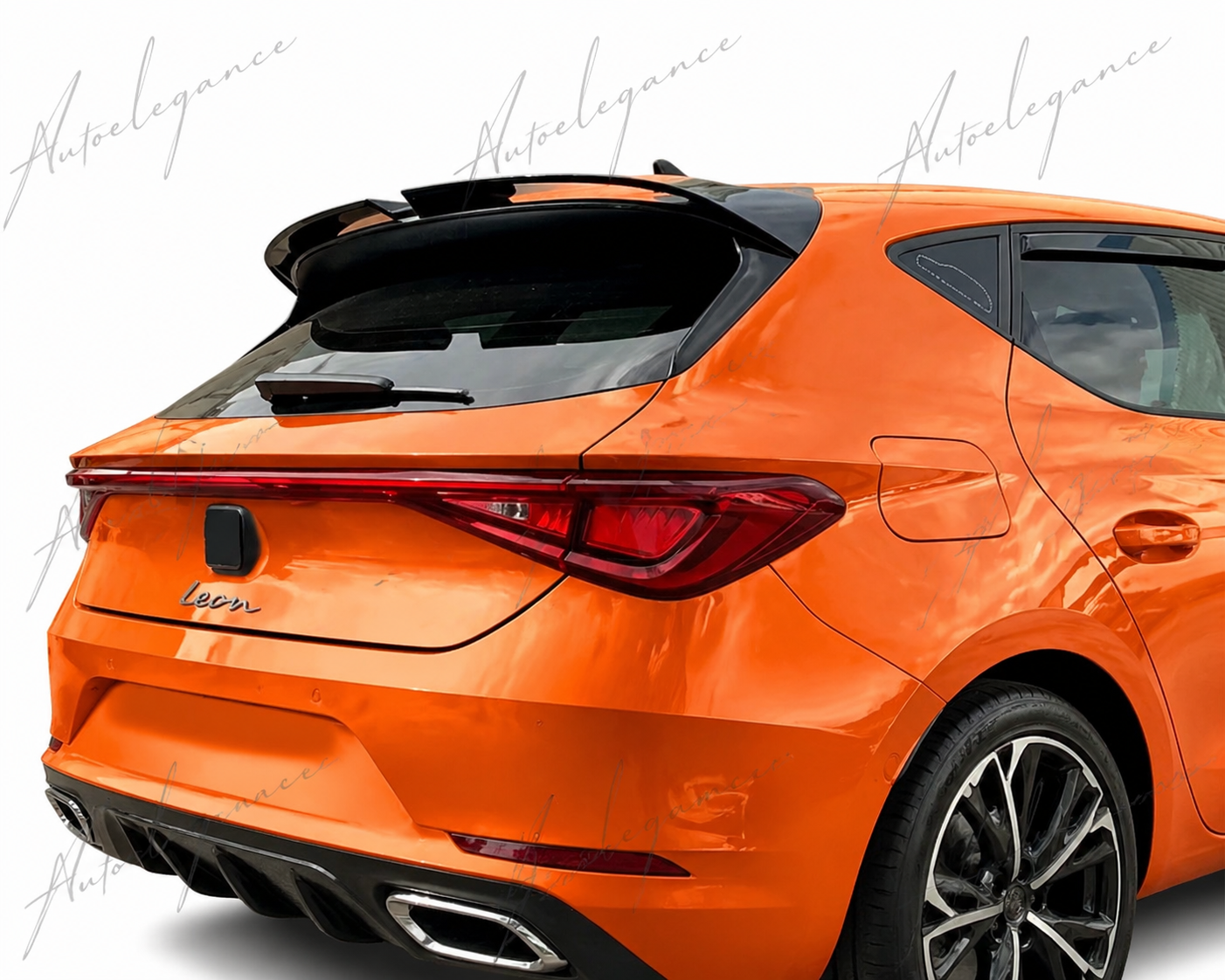 🔥ART.9726 SPOILER POSTERIORE PER TETTO LEON MK4 NERO LUCIDO IN ABS / 2020+🔥