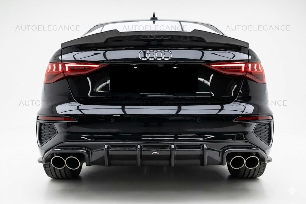 🔥ART.7851  DIFFUSORE POSTERIORE ADATTO PER AUDI A3 S-LINE 8Y FACELIFT SEDAN🔥