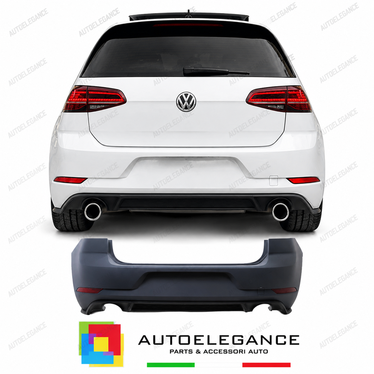 PARAURTI POSTERIORE VOLKSWAGEN VW GOLF 7.5 17-20 LOOK GTI