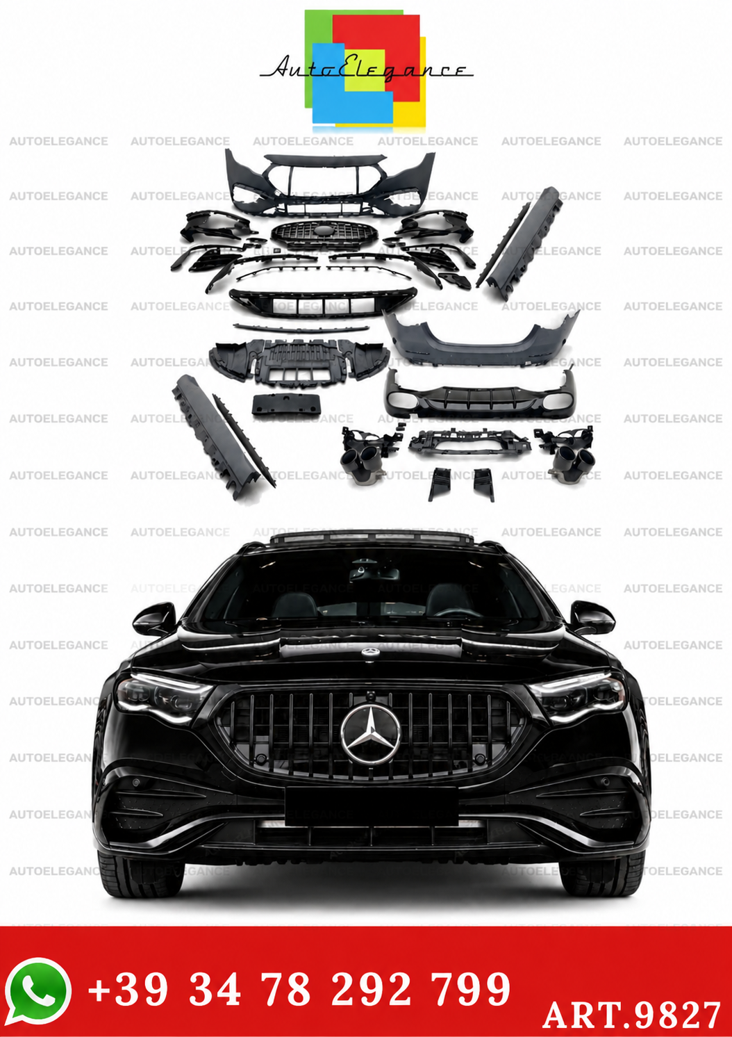💫ART.9827 Bodykit adatto per Mercedes Classe E W214 Look AMG E53💫