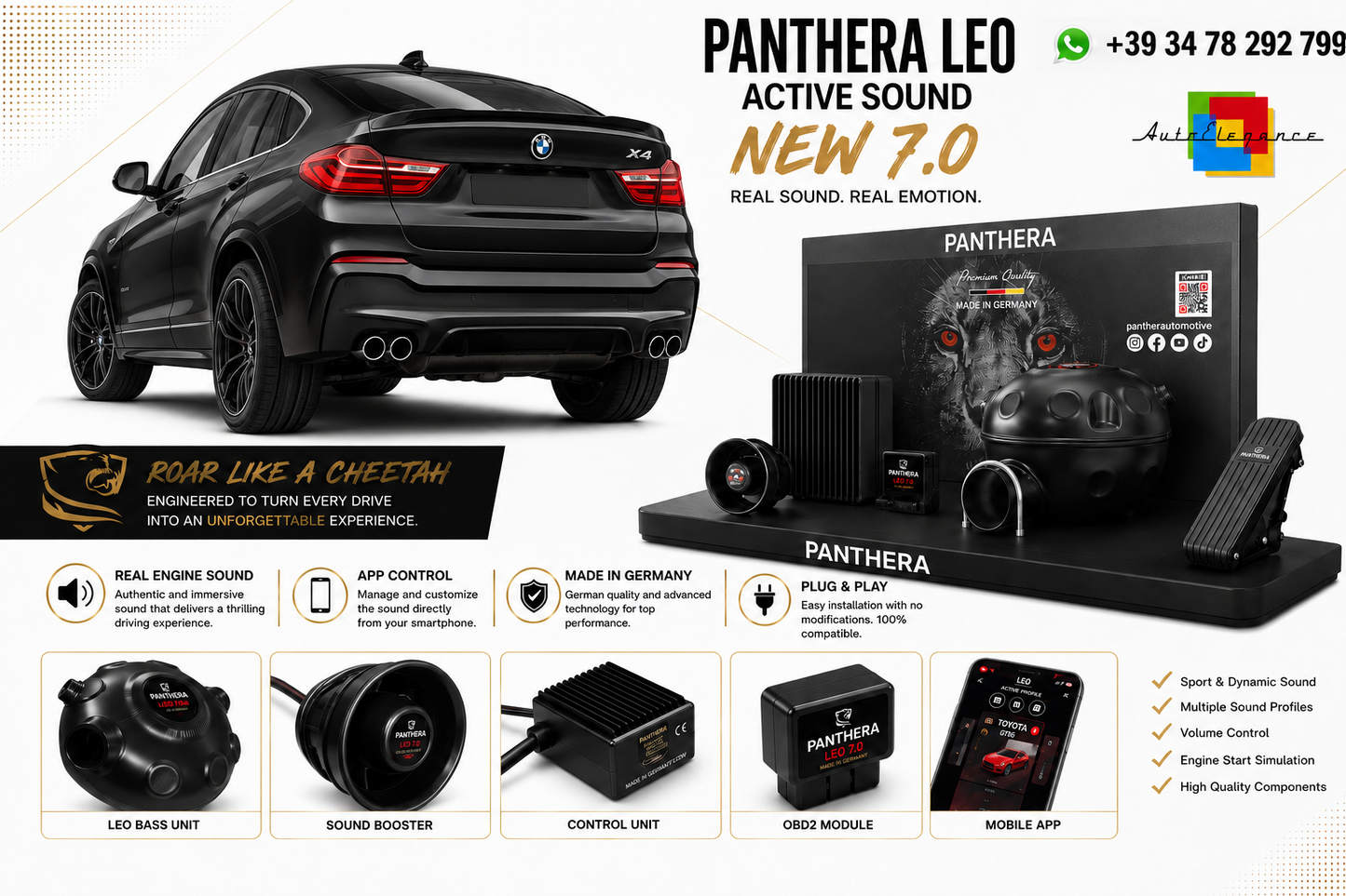💫ART.2672 PANTHERA Soundsystem Booster 7.0 - BMW X4 M-PACK (F26) 2014-💫