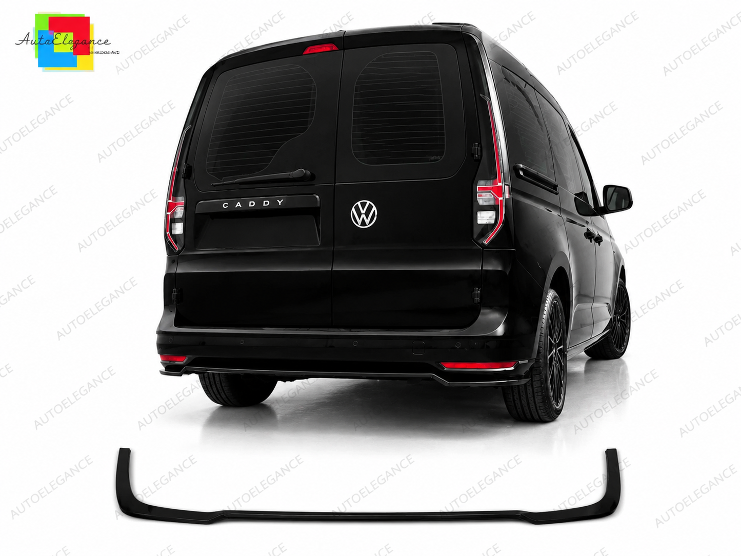 👉Splitter Posteriore per Volkswagen Caddy MK5 2021+ Nero Lucido👈