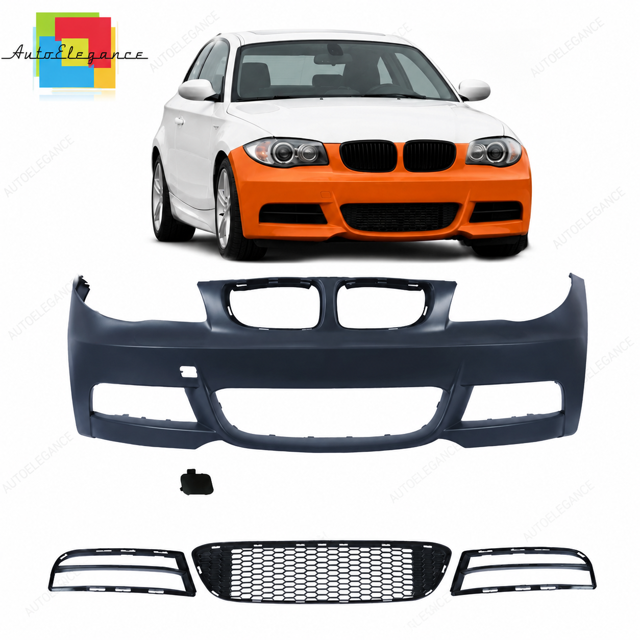 👉Paraurti anteriore sportivo adatto per BMW Serie 1 E81 E82 E87 E88 2004-2013👈
