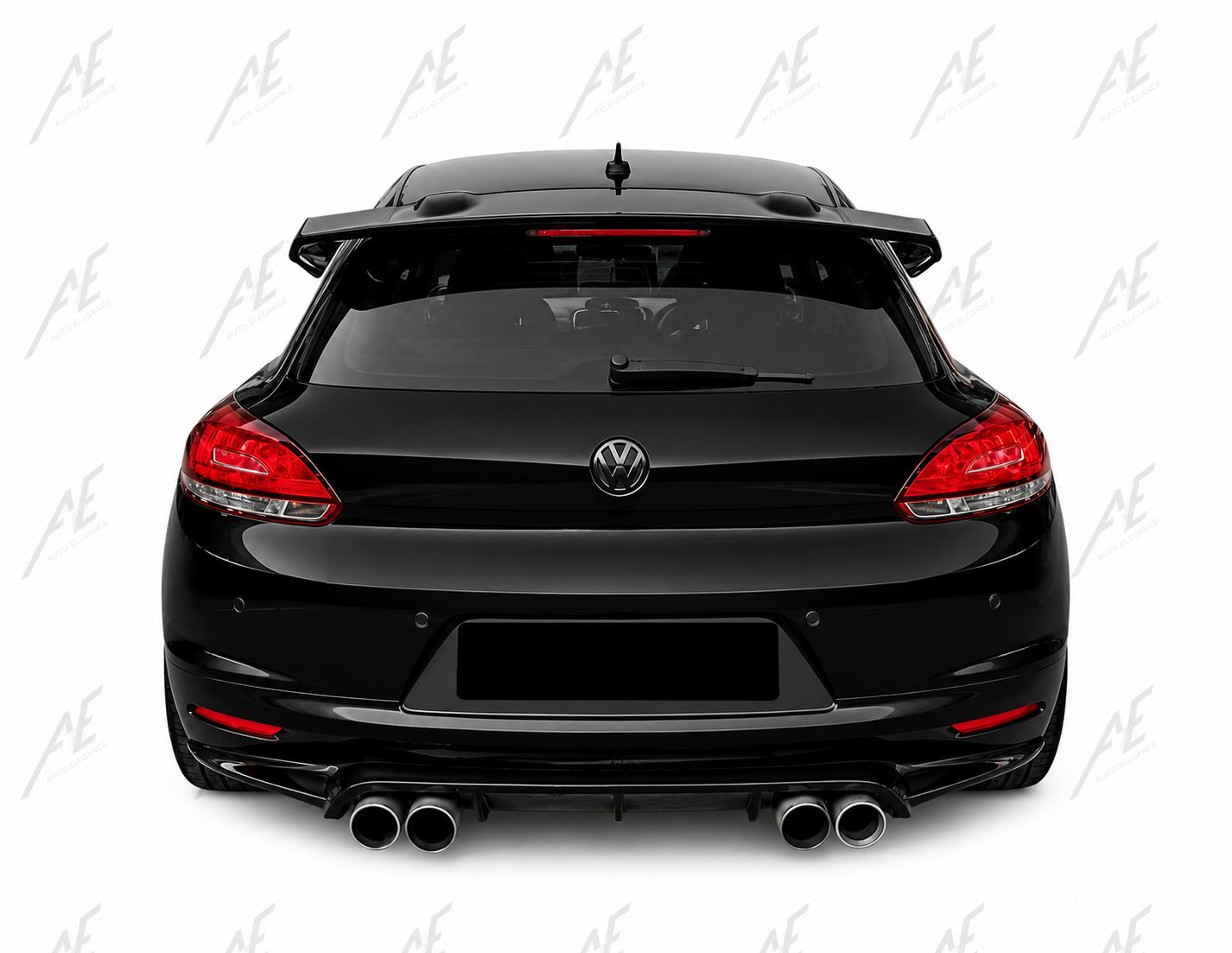 💕ART. 0791 SPOILER SCIROCCO 2008-2013 LOOK R-CUP NERO LUCIDO💕