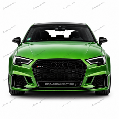 🔥ART.1939 GRIGLIA PER AUDI A3 8V 2016-2020 LOOK RS3 QUATTRO NERO LUCIDO🔥