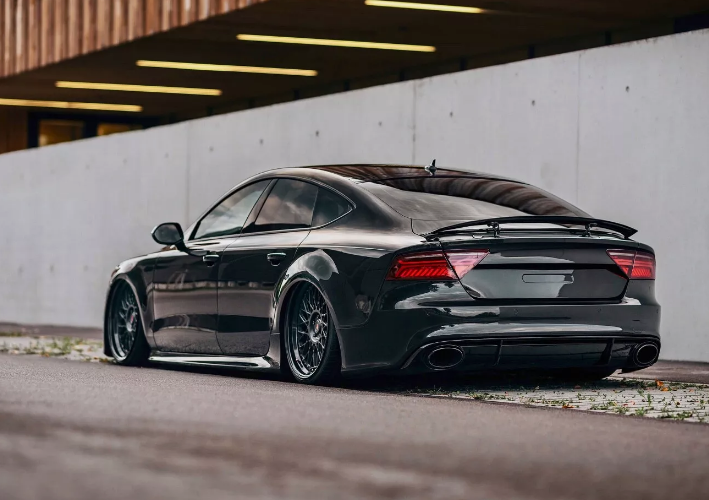 ART.3684 Diffusore RS7 Look per Audi A7 (4G) Facelift 2015-2018 Nero Lucido