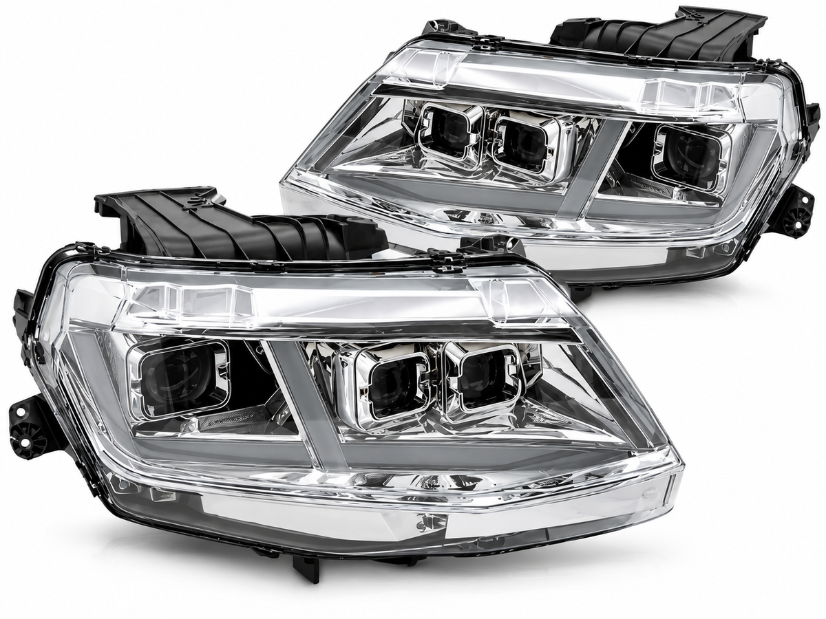 ART.5531 FARI ANTERIORI ADATTO PER CHEVROLET CAMARO 16-18 FULL LED CROMATO