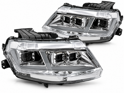 ART.5531 FARI ANTERIORI ADATTO PER CHEVROLET CAMARO 16-18 FULL LED CROMATO