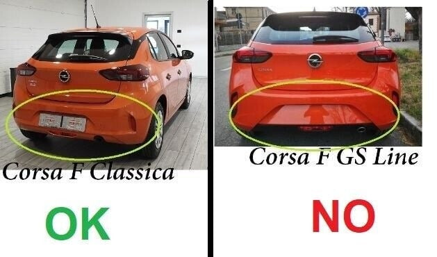 OPEL CORSA F DAL 2019+ DIFFUSORE POSTERIORE ABS SPORTIVO SOTTO PARAURTI