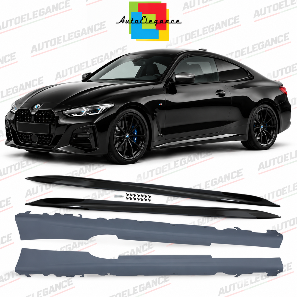 💕ART.10615 Minigonne adatto per BMW 4 G22 / G23 Look M Performance💕