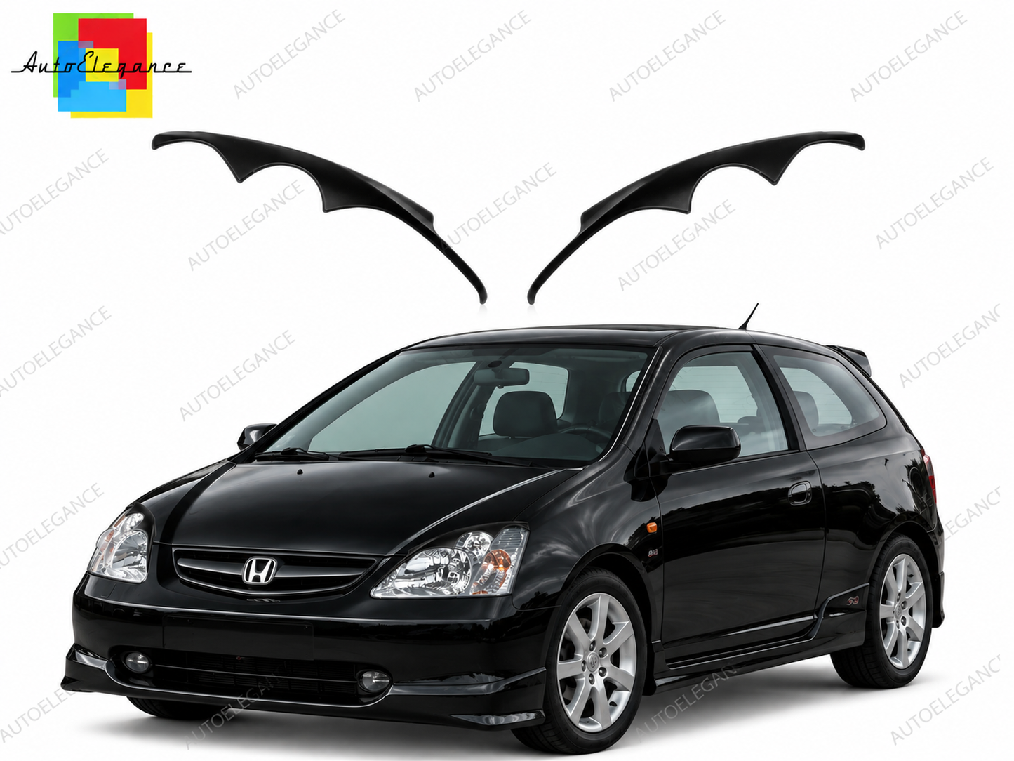👉Sopracciglia Fari Adatto per Honda Civic MK7 2001-2005 Plastica ABS👈