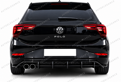 💫DIFFUSORE POSTERIORE NERO LUCIDO PER VW POLO 8 AW 2021-2025 ABS💫