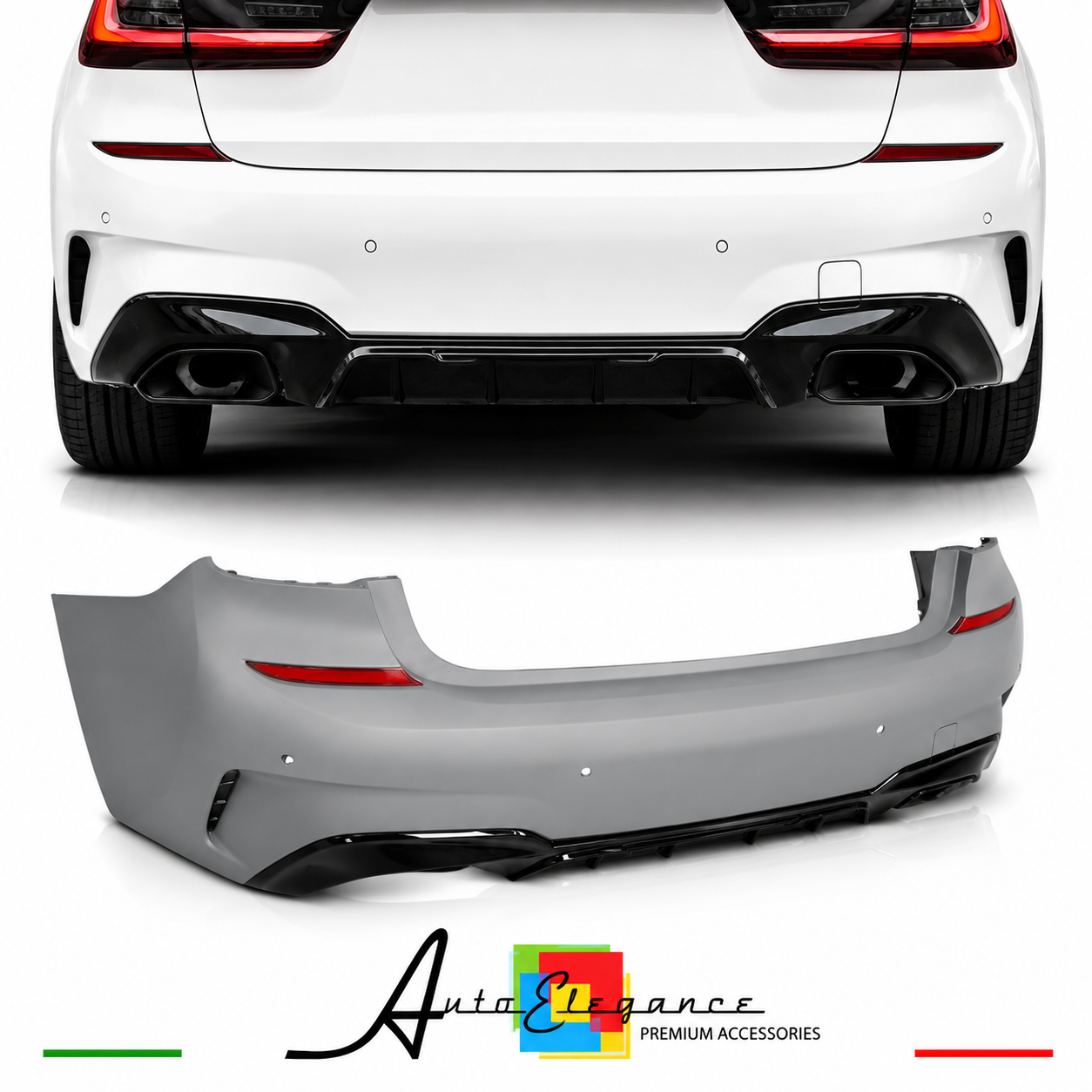 PARAURTI POSTERIORE BMW G20 19- LOOK M PERFORMANCE PDC