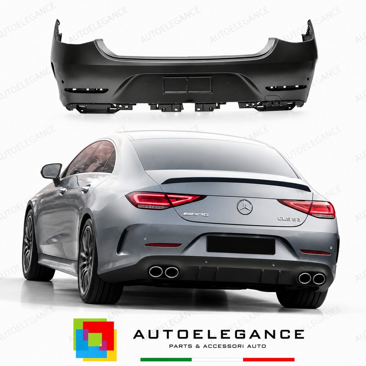 PARAURTI POSTERIORE PER MERCEDES W257 18-24 LOOK CLS53