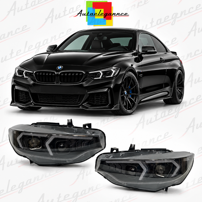 ART.10717 FARI ANTERIORI ADATTO PER BMW 4 F32 / F33 / F36 2013-2017 Look G80