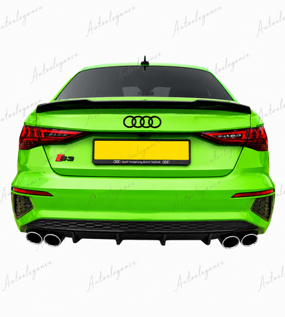 🔥ART.9885 SPOILER POSTERIORE STILE M4 PER AUDI A3 S3 RS3 8Y NERO LUCIDOo 20+🔥