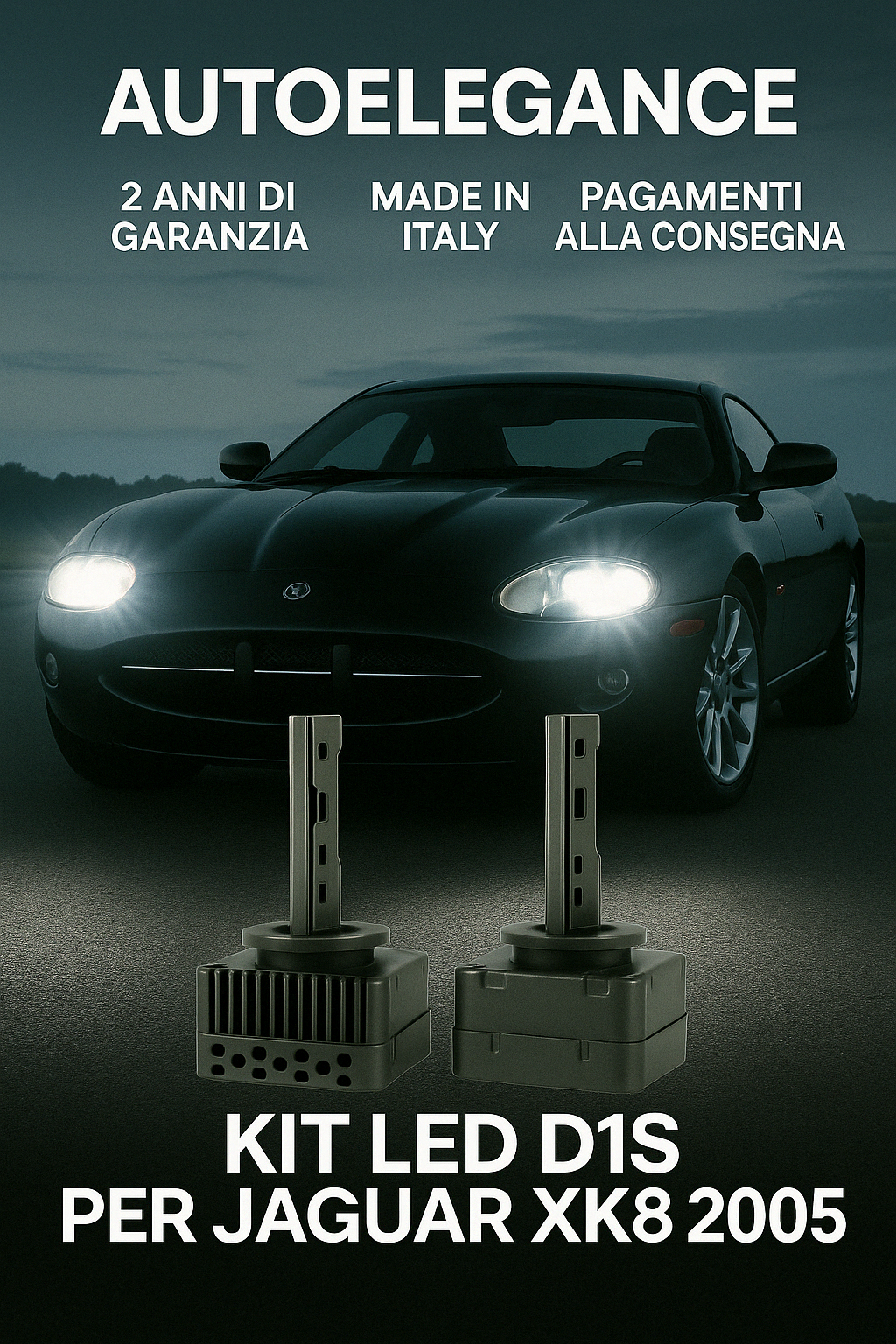 ⭐KIT XENON D1S 6000K ANABBAGLIANTI PER JAGUAR XK8 – LUCE BIANCA POTENTE⭐