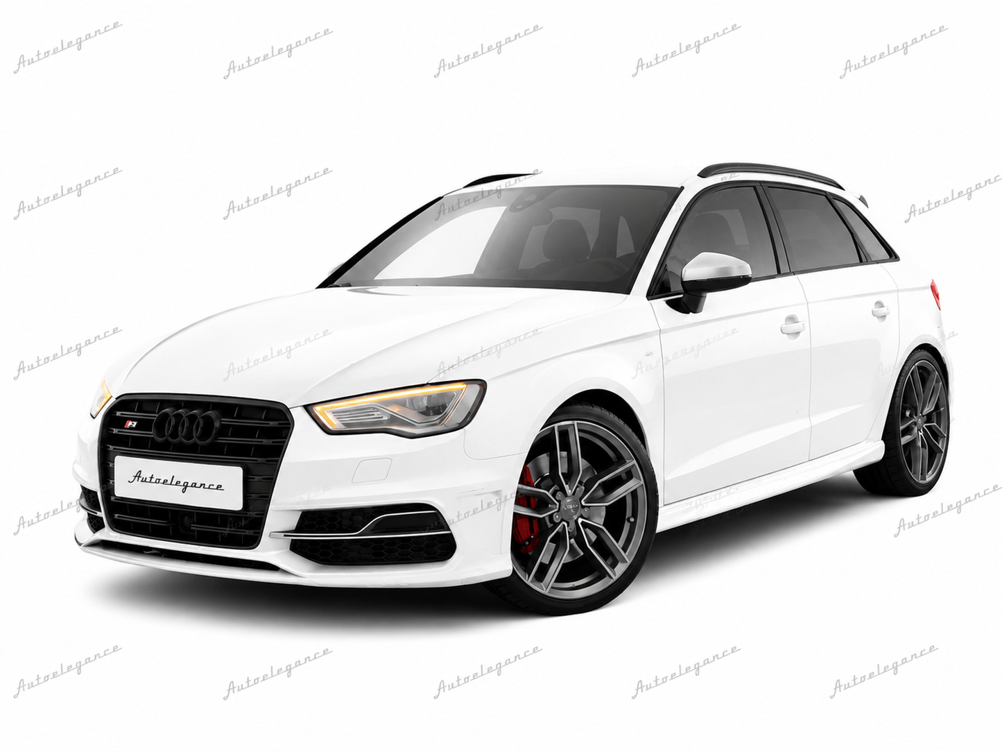 🔥ART.0678 GRIGLIA ADATTO PER AUDI A3 8V 12-16 LOOK S3 TITANIO PROFILI CROMAT🔥