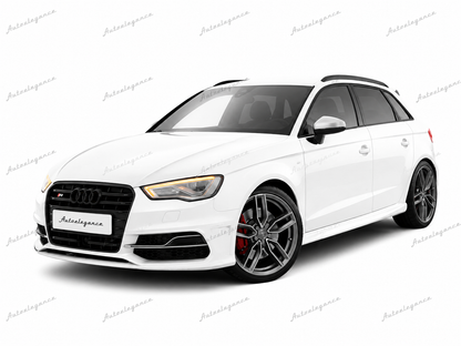 🔥ART.0678 GRIGLIA ADATTO PER AUDI A3 8V 12-16 LOOK S3 TITANIO PROFILI CROMAT🔥