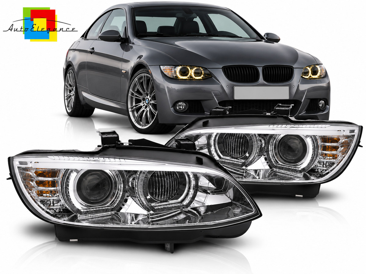 FARI ALLO XENO LED GIALLO DRL NERO ADATTO PER BMW E92 / E93 06-10