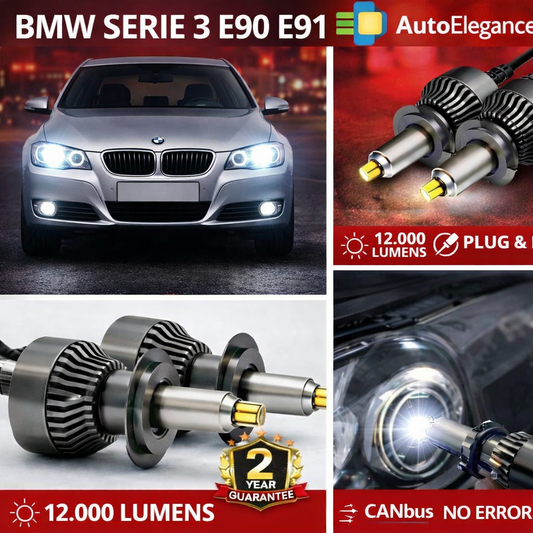 KIT LED per BMW Serie 3 E90 E91  ANABBAGLIANTI H7 CANBUS Bianco 6500K 360 gradi