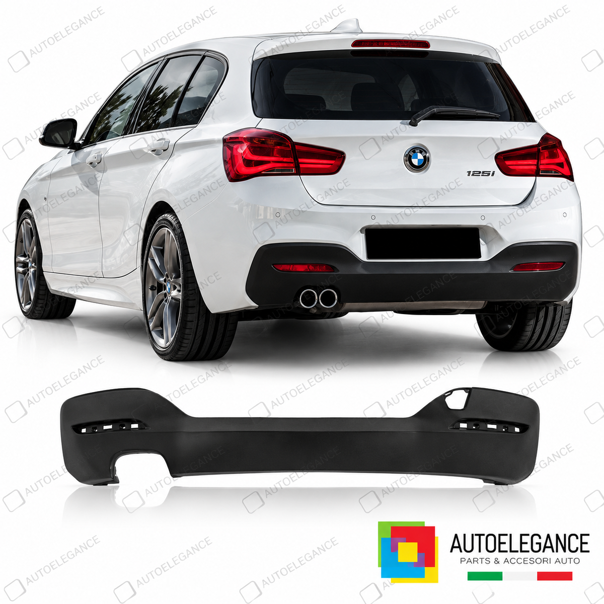 DIFFUSORE ADATTO PER BMW F20 F21 LCI 15-19 LOOK M USCITA DOPPIA SINISTRA