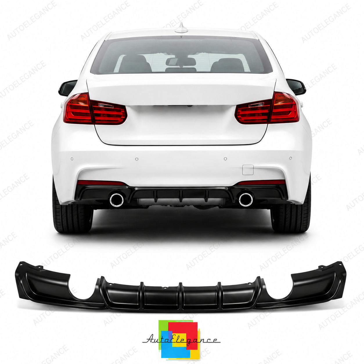 👉Diffusore posteriore nero opaco adatto per BMW Serie 3 F30 F31 2011-2018👈