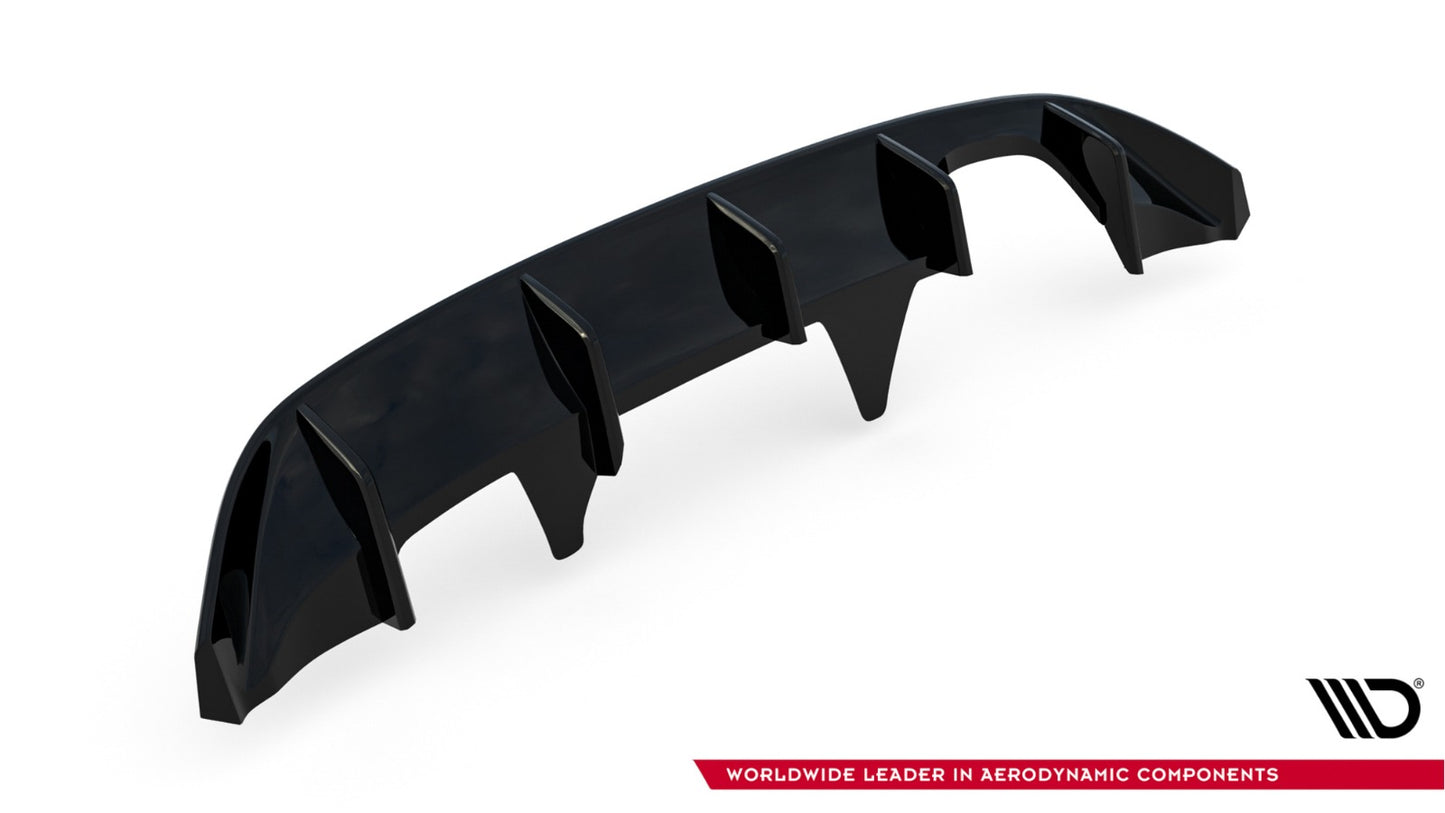 DIFFUSORE POSTERIORE PER Ford Fiesta Mk8 ST-Line 2017-2024 - NERO LUCIDO