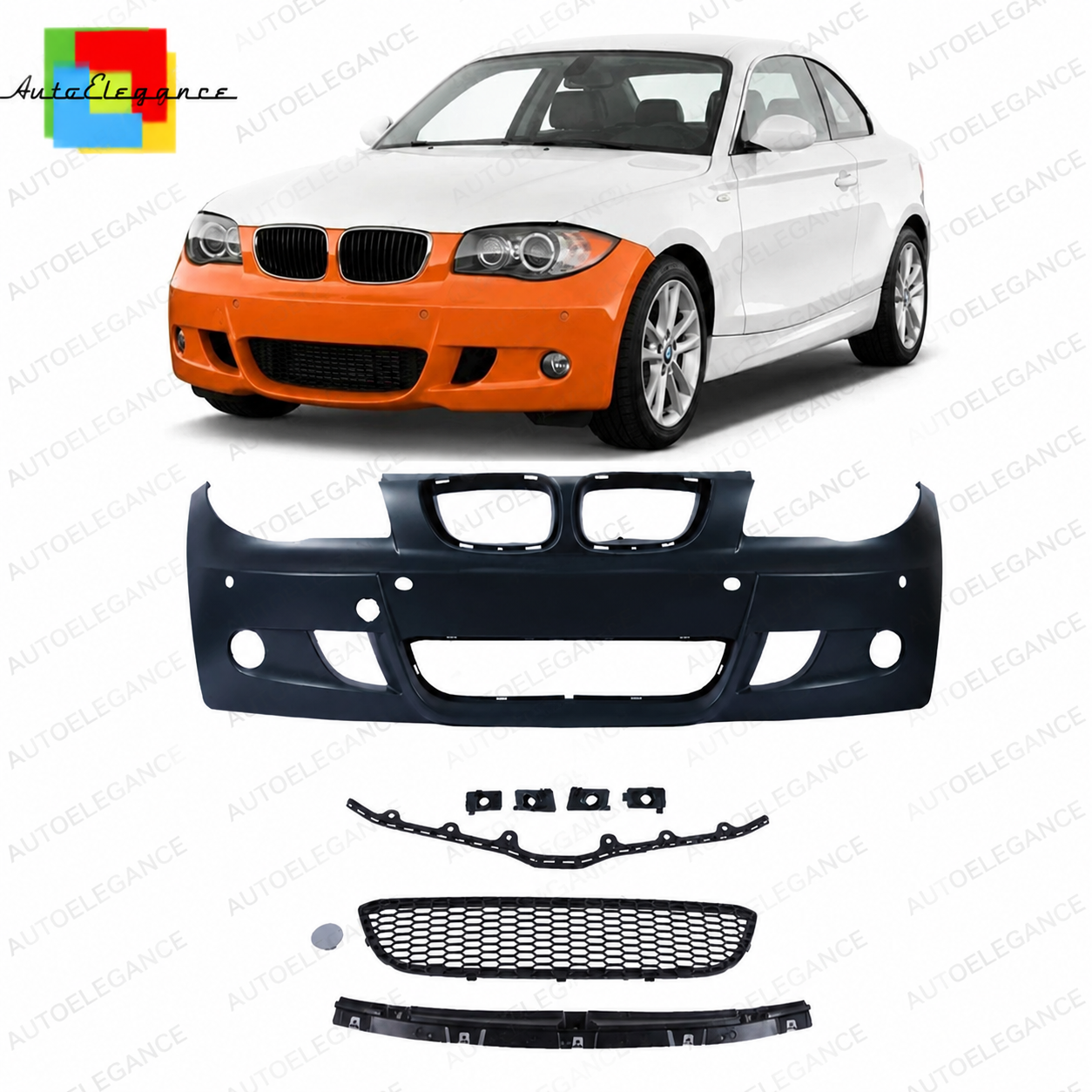 👉Paraurti anteriore sportivo con PDC per BMW Serie 1 E81 E82 E87 E88 04-13👈