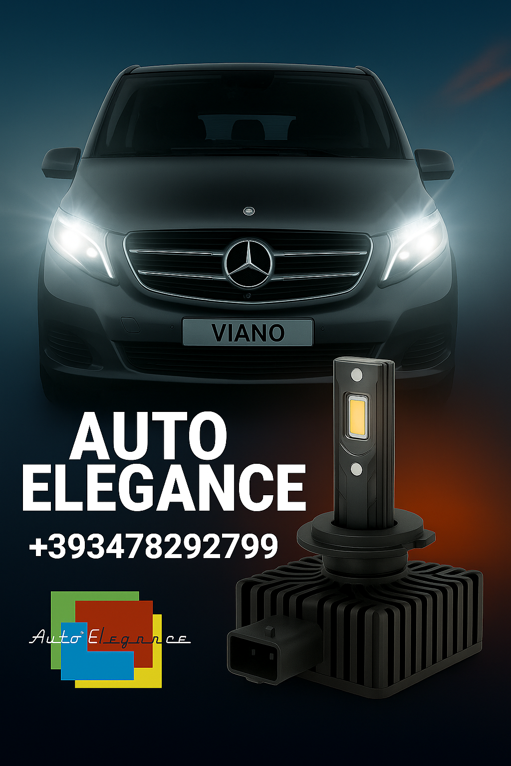 💕COPPIA LAMPADE D1S LED DA XENON A LED PER MERCEDES VIANO💕