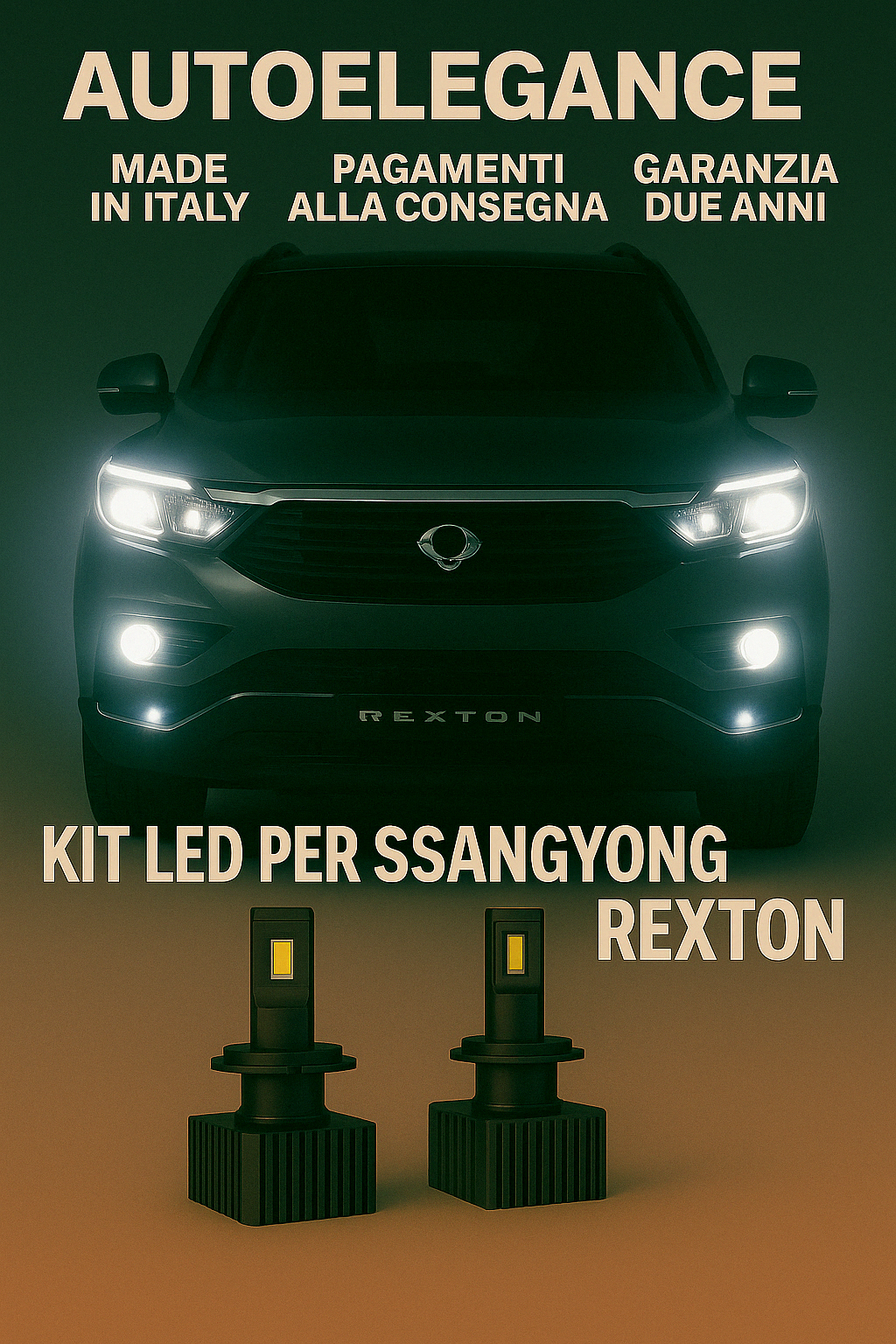 ❤️ KIT LED D5S 6000K BIANCO GHIACCIO ANABBAGLIANTI PER  SSANGYONG REXTON ❤️