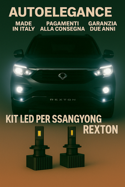❤️ KIT LED D5S 6000K BIANCO GHIACCIO ANABBAGLIANTI PER  SSANGYONG REXTON ❤️