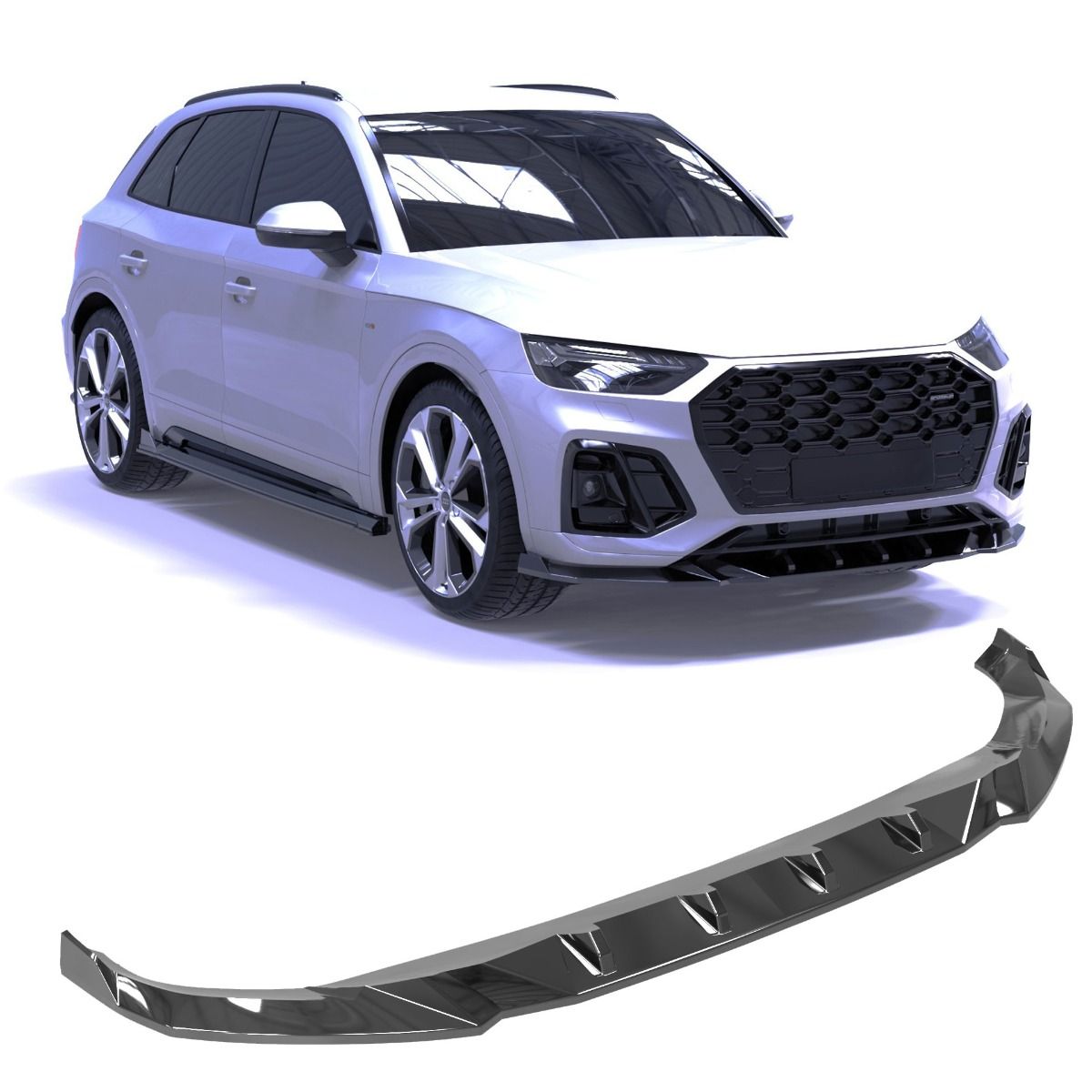 2340⭐Splitter anteriore adatto per Audi SQ5 / Q5 S-Line Mk2 Facelift 20–24⭐
