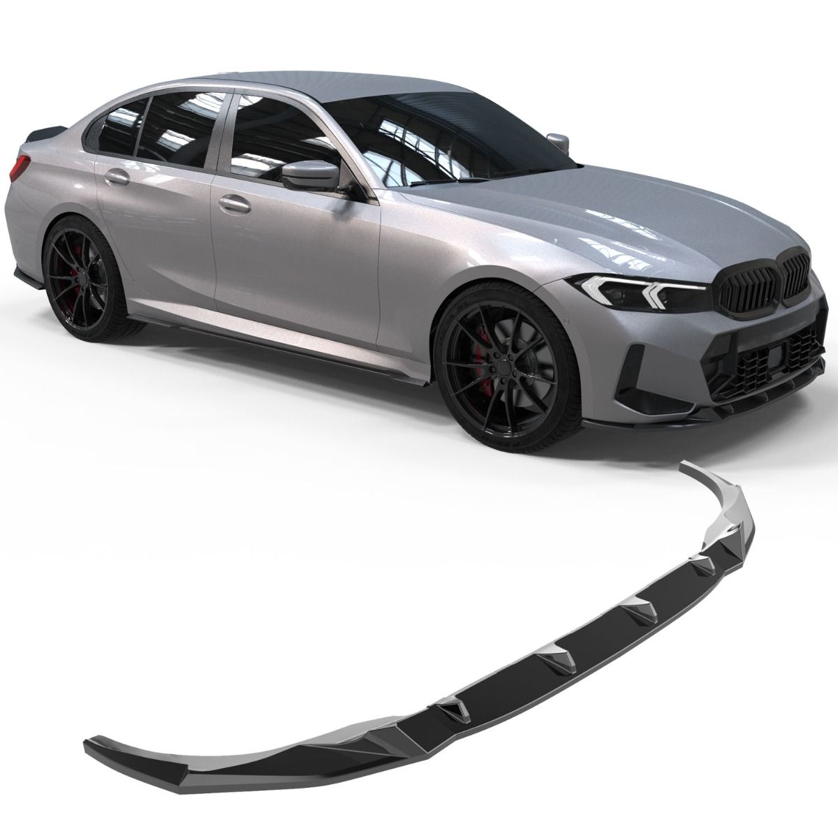 2355⭐Splitter anteriore adatto per BMW Serie 3 G20/G21 M-Pack Facelift (2022+)⭐