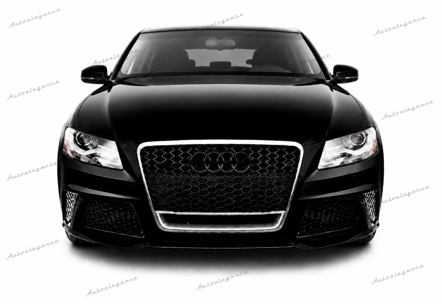 🔥ART.0612 GRIGLIA AUDI  A4 B8 07-11 LOOK RS4 BORDO CROMATO QUATTRO SATINATO🔥