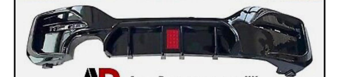 iffusore posteriore bmw f20 2016 con led singolo scarico