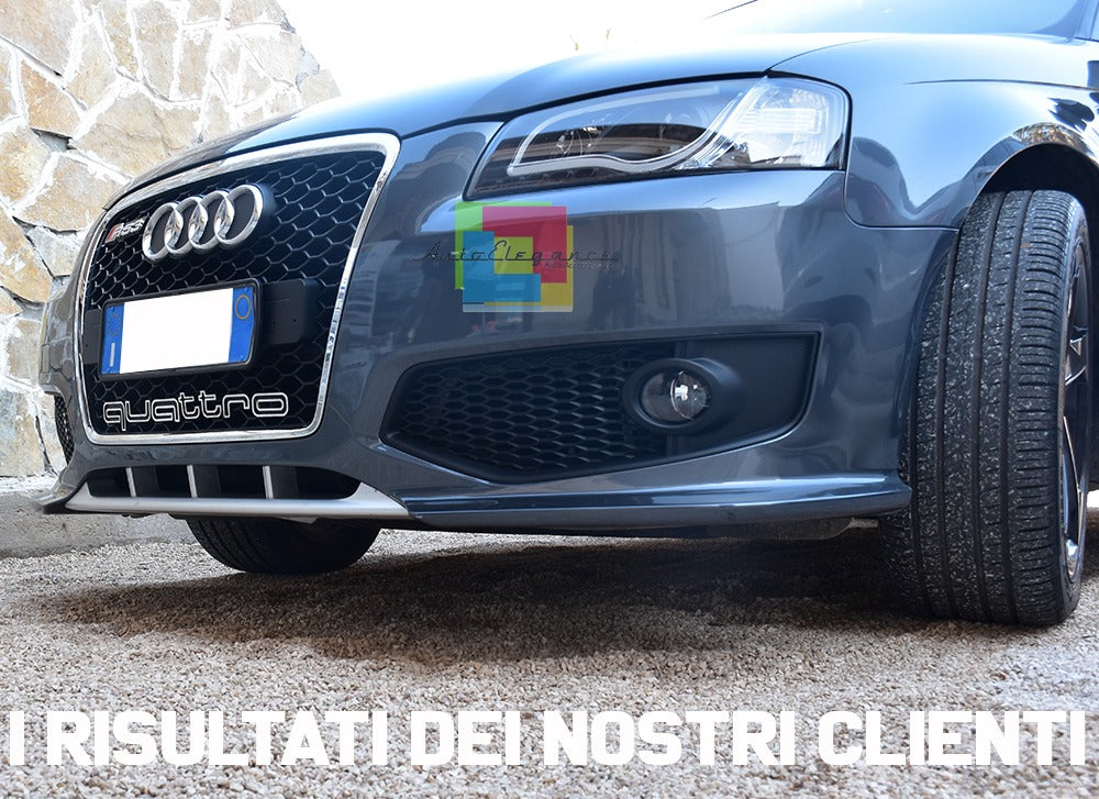 💎PARAURTI ANTERIORE ADATTO PER AUDI A3 8P 03-08 NERO LOOK RS3💎